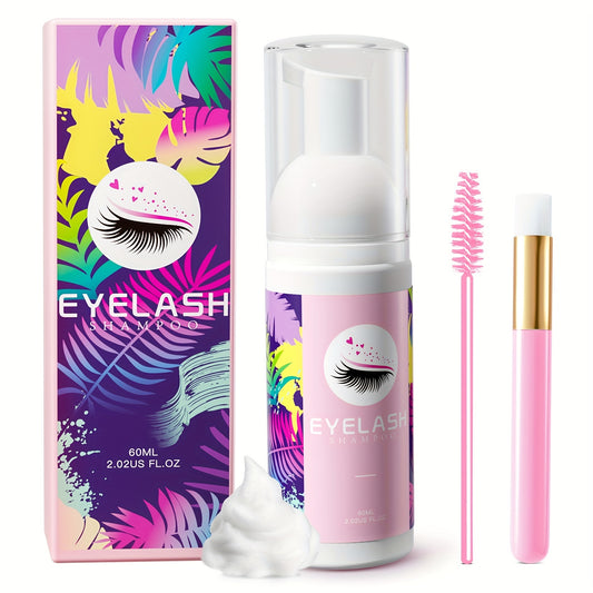 Lash Extension Shampoo & Cleanser Kit + Brush - 60ml