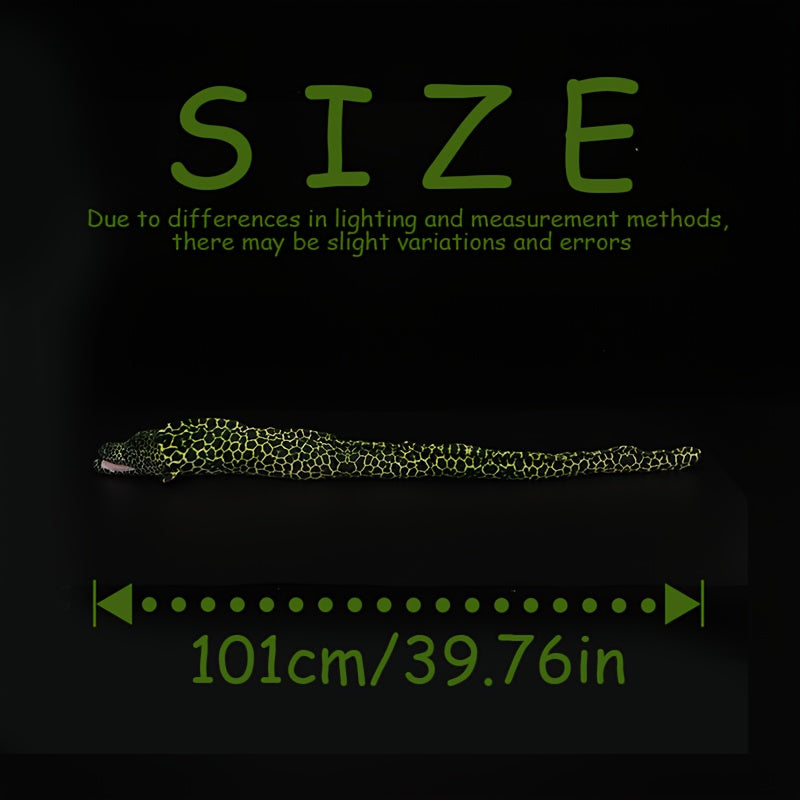Realistic Green Leopard Print Conger Eel Plush Toy 39.76in