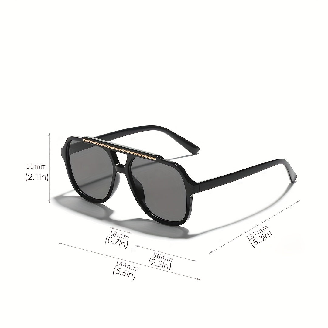 Top Bar Aviator Sunglasses For Men Women Gradient Lens UV400