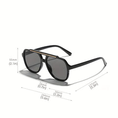 Top Bar Aviator Sunglasses For Men Women Gradient Lens UV400