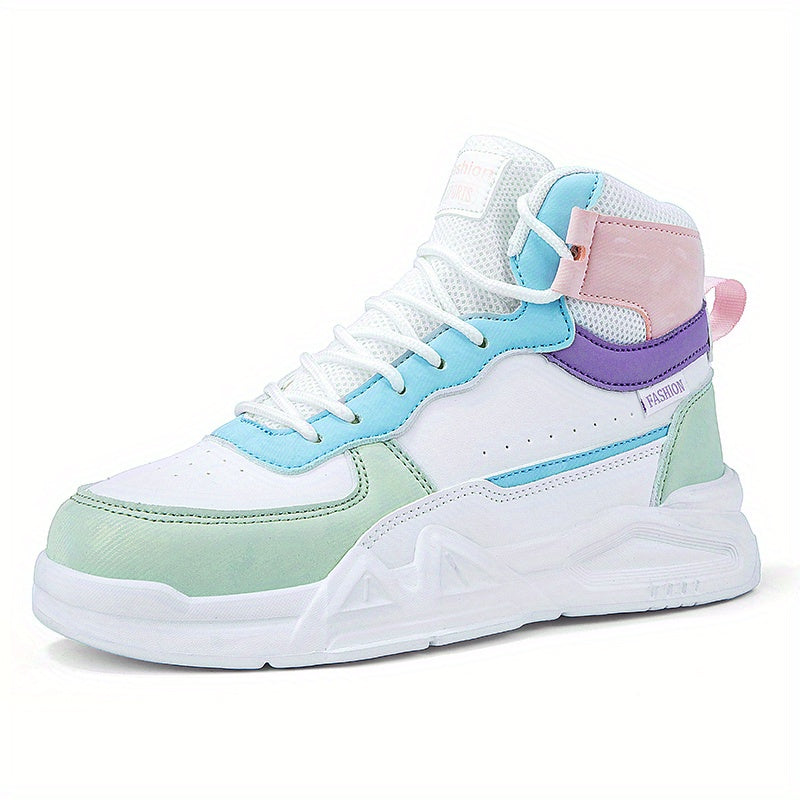 Kids Solid Skate Shoes Comfy Platform Sneakers For School