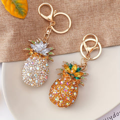 Men's Pineapple Keychain with Artificial Diamond, Small Gift
