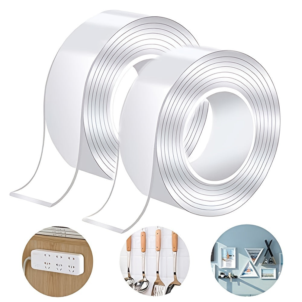 1pc 1.3m Transparent Nano Tape Washable Reusable Double Sided Tape