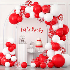 134pcs Red Balloon Garland Set, Variety of Sizes 4-12in, Matte Latex Balloons