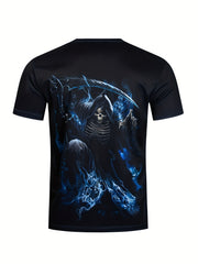 Men's Skeleton Print T-shirt & Shorts Set