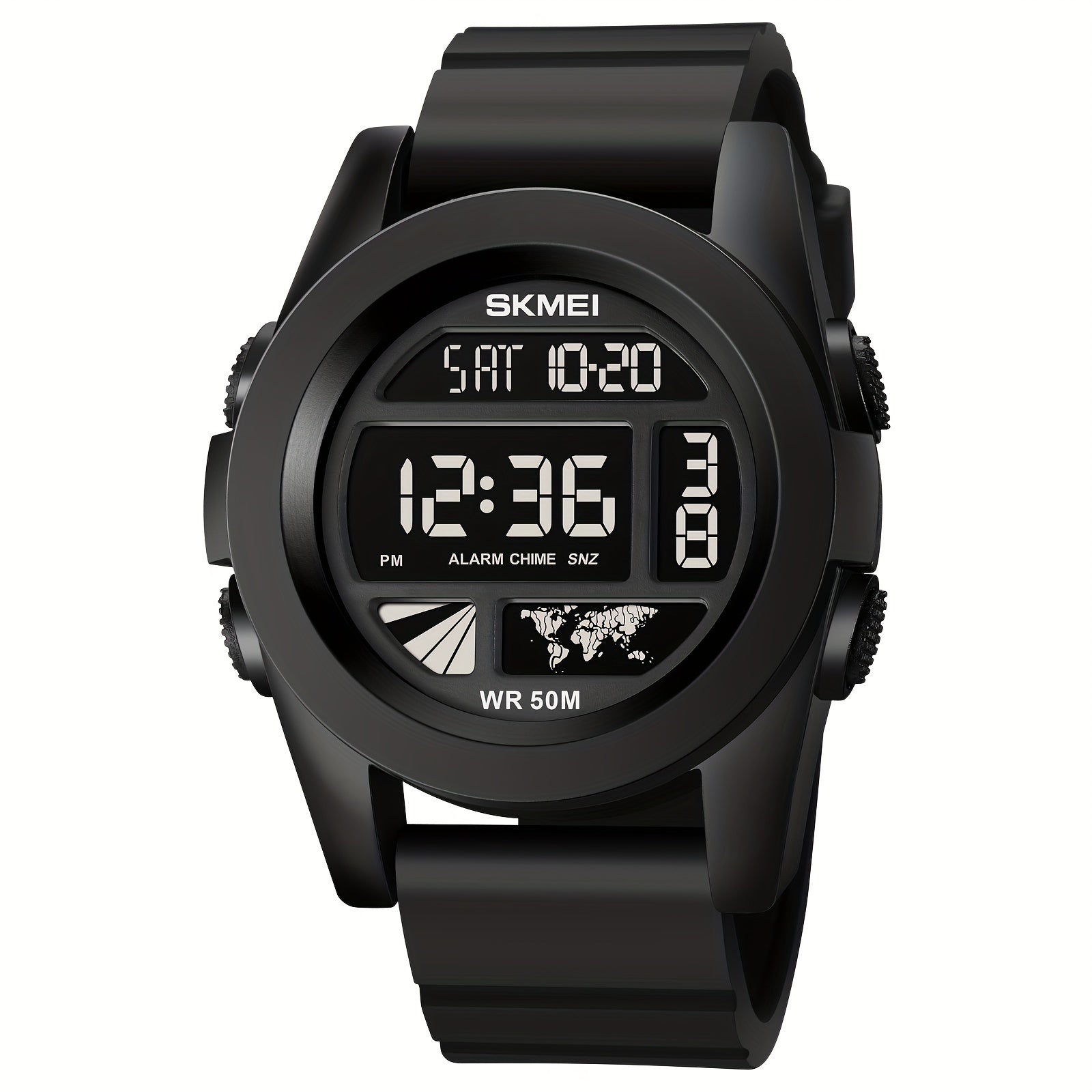Unisex Digital Watch Multifunction Waterproof Sports Dual Time Stopwatch
