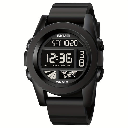 Unisex Digital Watch Multifunction Waterproof Sports Dual Time Stopwatch