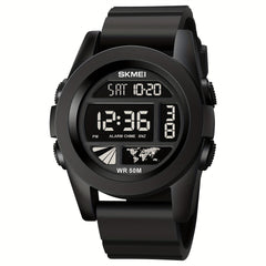 Unisex Digital Watch Multifunction Waterproof Sports Dual Time Stopwatch