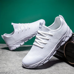 Men's Breathable Woven Running Shoes Lightweight Athletic Sneakers