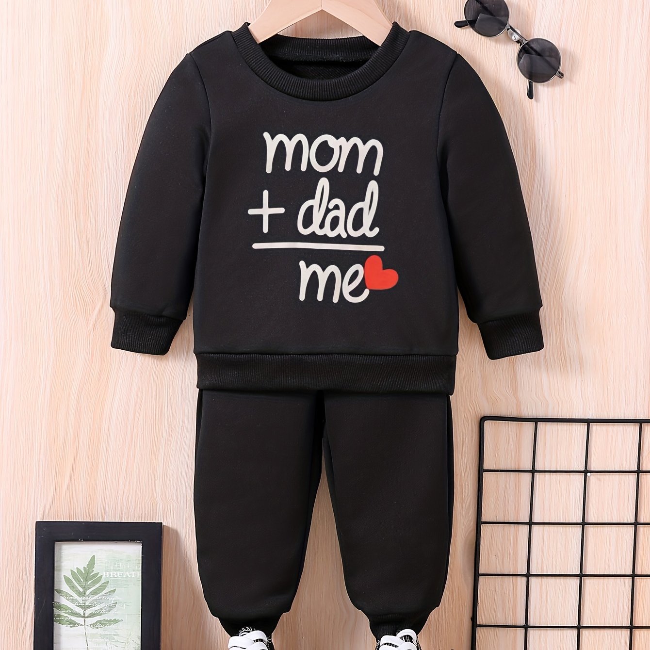 MOM DAD ME Baby Casual Outfit Sweatshirt Set