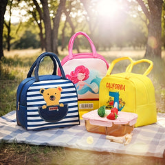 Cartoon Portable Lunch Bag Aluminum Foil Insulated Bento Bag