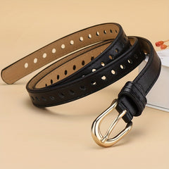 Rectangular Buckle Pin Belt Casual PU Leather Waist Belts