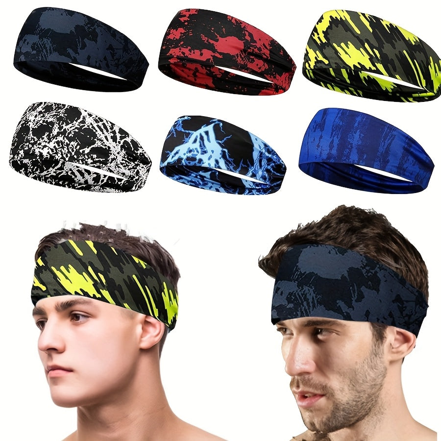 Men's Sports Headbands Sweat Wicking, Breathable Running Fitness Yoga 2pcs