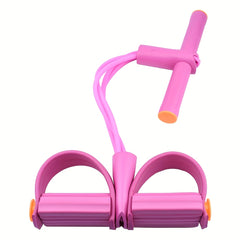 Resistance Band with Pedal and Handle for Full Body Workout