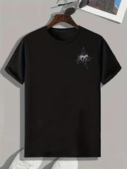 Men's Animal & Geometric Print Comfy T-shirt for Outdoor Summer