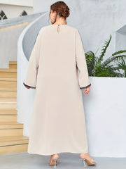 Colorblock Long Sleeve Maxi Dress