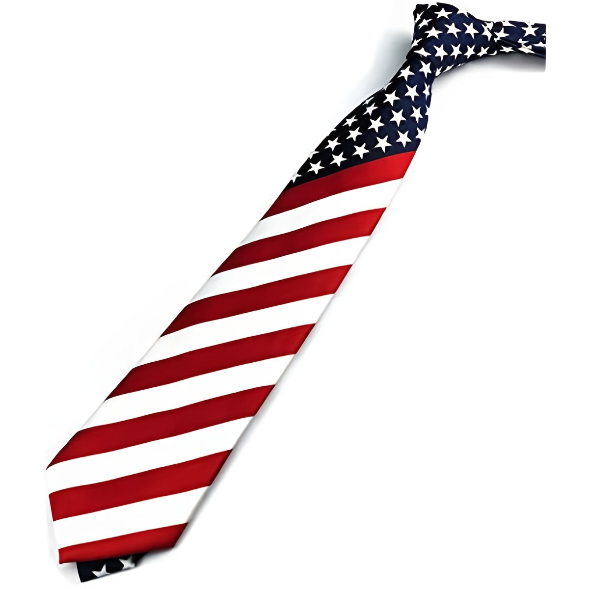 Men's Flag Stars & Stripes Red Necktie Stripe Ties