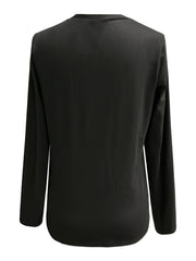 Loose Long Sleeve T-shirt Crew Neck Top Women's Clothing