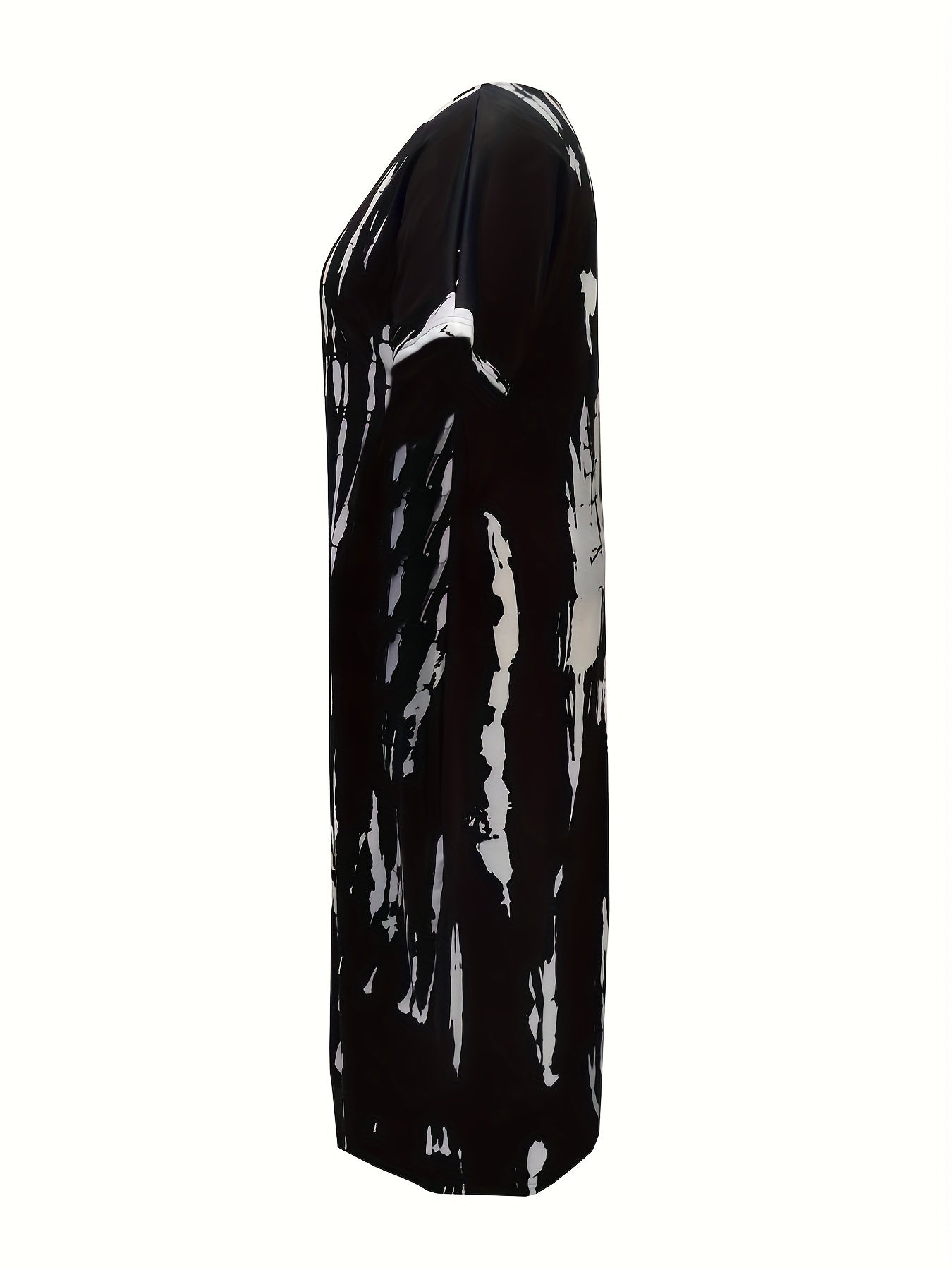 Tie Dye Batwing Sleeve Maxi Dress