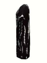 Tie Dye Batwing Sleeve Maxi Dress