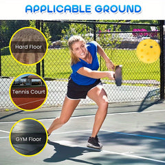 6pcs Pickleball Balls 40 Holes Stable High Elastic Outdoor Balls Set