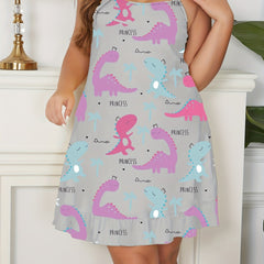 Dinosaur Print Cami Sleep Dress