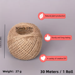 30m 2mm Vintage Jute Rope Photo Wall Christmas DIY Clothes Accessories Flower