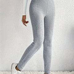 Ribbed V Waist High Rise Leggings