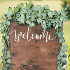 Eucalyptus Garland 28 Ft Silk Rose Vine Wedding Wall Decor