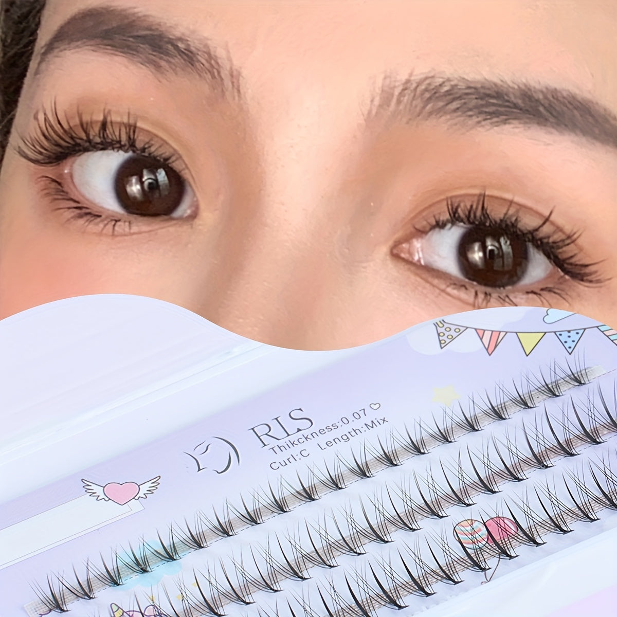 9-11mm Cluster Lashes Simulated Curling Self Grafted Individual Fairy Lashes