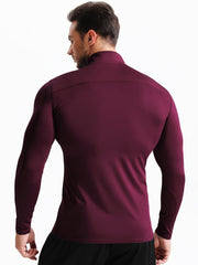 Men's Compression Shirt 1/4 Zip Pullover Long Sleeve Base Layer