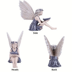 Sunflower Angel Fairy Statue Resin Ornament Outdoor Yard Garden Decoration