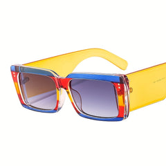 Y2K Block Square Frame Sunglasses UV400