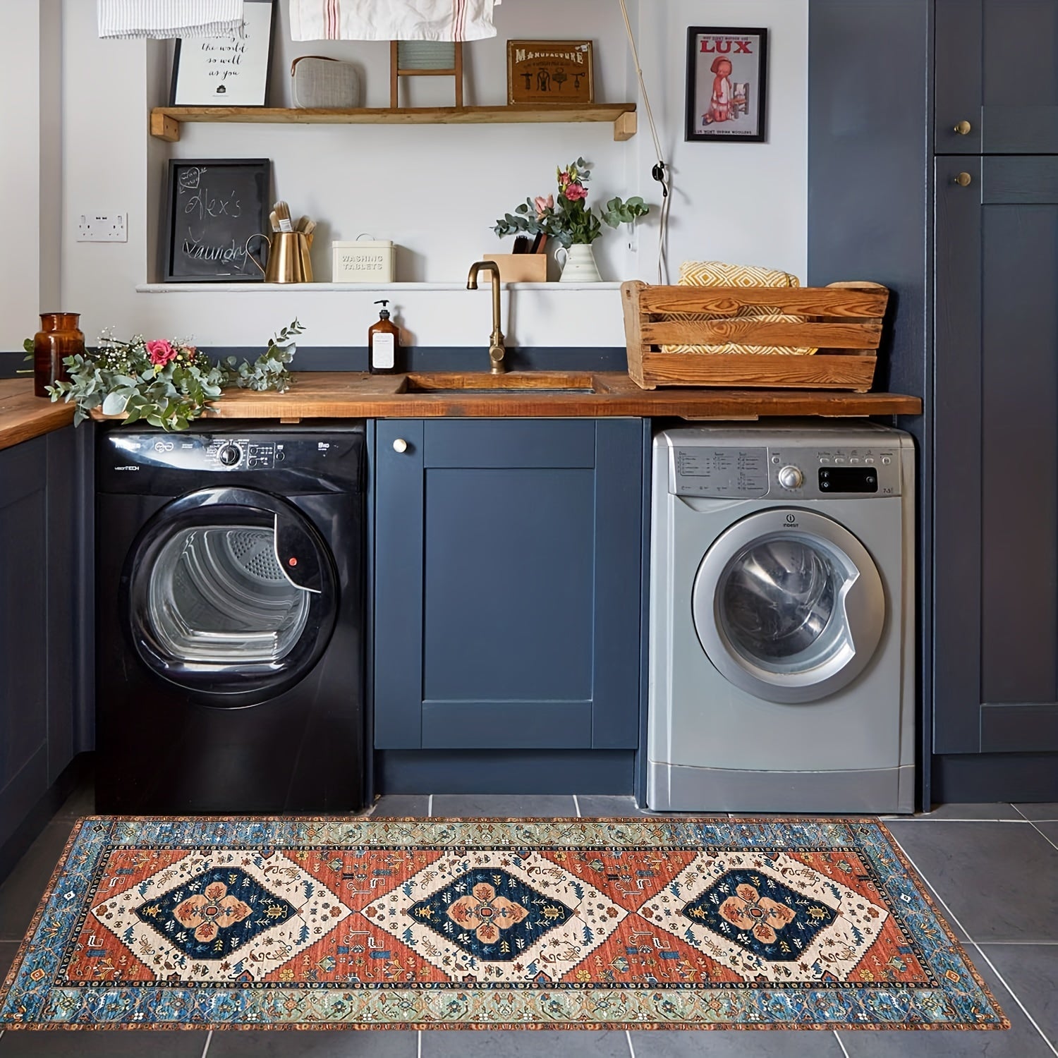 Bohemian Style Quick Dry Anti-slip Absorbent Foam Bath Mat