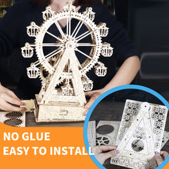 3D Wooden Puzzle Gear Ferris Wheel Music Box You Are My Sunshine