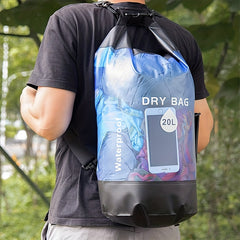 20L Waterproof Dry Bag with Phone Case for Travel Swimming Boating Kayaking Camp