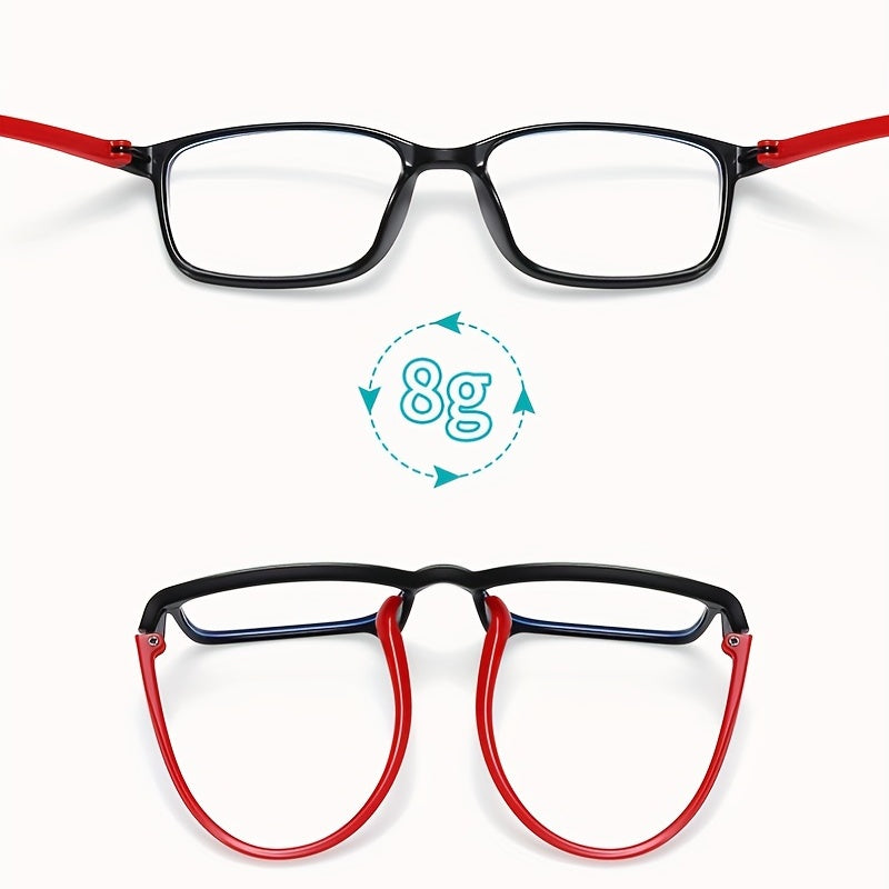 Kids Light Blocking Glasses Square Frame Boys Girls Anti Blue Light