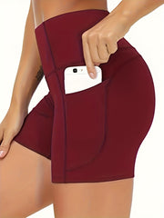 Women's Yoga Shorts with Pocket High Waist Hip Lifting Fitness