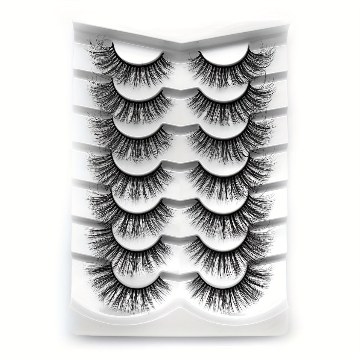 7 Pairs Full Strip Lashes Cluster Like Lashes 17mm Wispy False Eyelashes