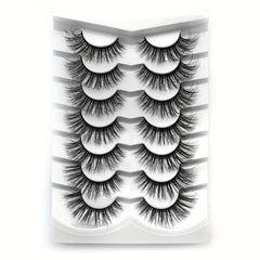 7 Pairs Full Strip Lashes Cluster Like Lashes 17mm Wispy False Eyelashes