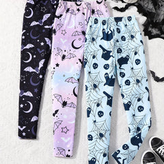 Halloween Leggings for Toddler Girls Fleece Warm Pants Costume