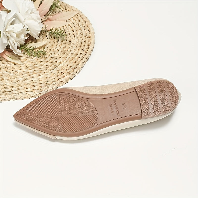 Women's Colorblock Ballet Flats Soft Sole Slip On Shoes