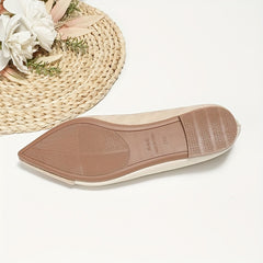 Women's Colorblock Ballet Flats Soft Sole Slip On Shoes