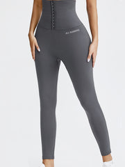 Solid Yoga Leggings High Waist Slimming Sports Pants Women's Activewear