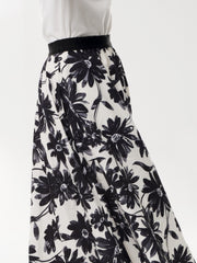 Floral Print High Waist Skirt for Women