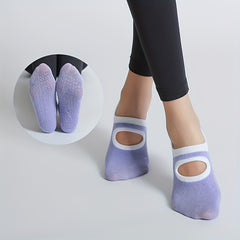 Breathable Yoga Socks Backless Hollow Out Non-slip Sporty Boat Socks