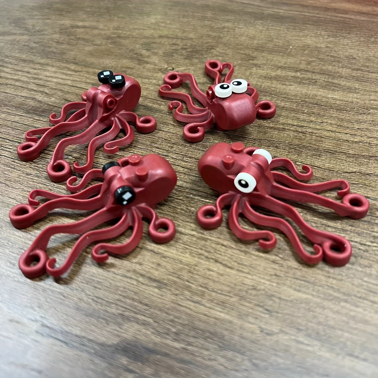 Red Octopus Building Block Model Accessory
