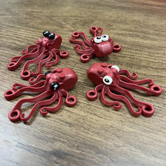Red Octopus Building Block Model Accessory