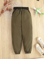 Kid Girls' Vintage Style Cargo Jogger Pants for Spring Summer Fall