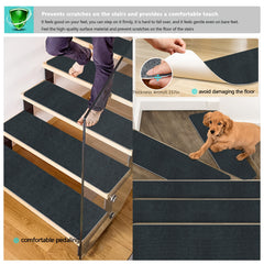 15pcs Non Slip Stair Tread Rugs Soft Washable Stair Carpet Runner for Home Decor
